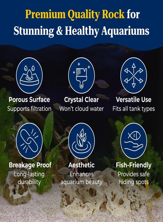 VAYINATO® 5kg Sansibar White Hollow Rock for Aquascaping - Natural Decorative Rocks for Aquarium & Cichlid Tanks | Porous & Durable River Rock for Freshwater & Marine Setups - Image 4